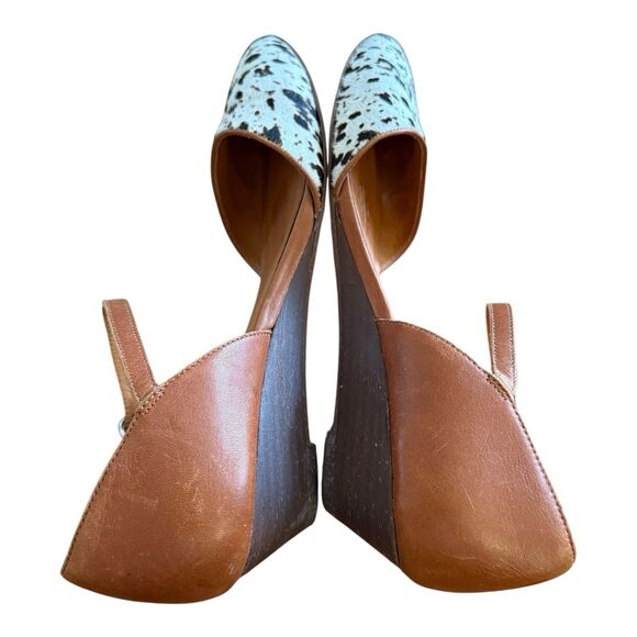 MADEWELL Beatrice Sz 8.5 Strap Animal Hair Brown Leather O’Dorsey Flats 87962 - Picture 7 of 8